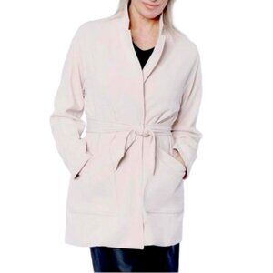 Brian Bailey Cream Beige Belted Lightweight Jacket Size Medium bin 4B